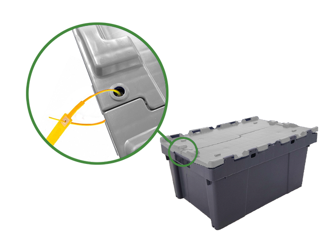 Delivery plastic boxes with seal