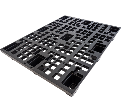 Plastic pallet commercialized by the Spanish company ITM Pack, specially used for the export of all types of goods