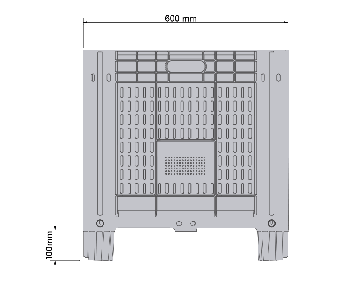 ITM palot dimensions are unique. Our big box responds to the market need for a pallet box smaller than the standard size