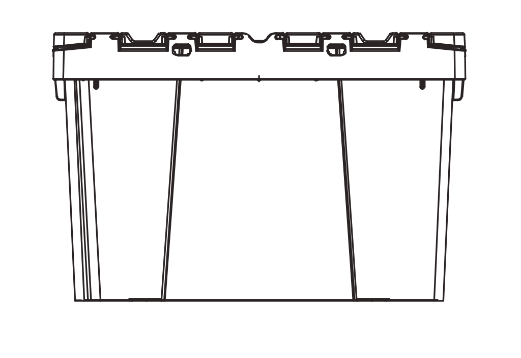 Croquis de caisses de livraison en plastique