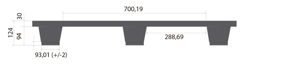 288.69mm distance des jambes